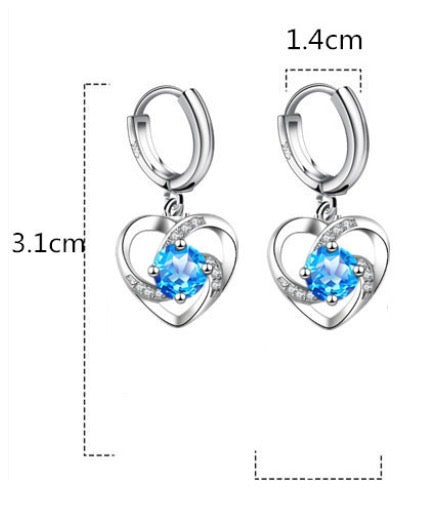 Sterling Silver Heart Necklace and Earrings