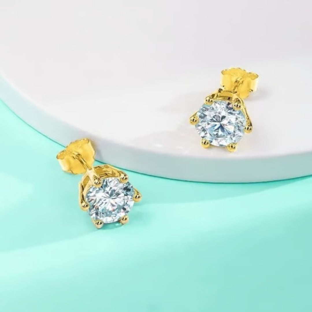 Chic White Gold Tera Earrings
