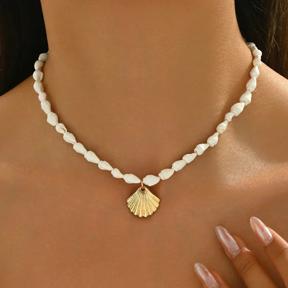 Ocean Dreams Seashell Pendant Necklace