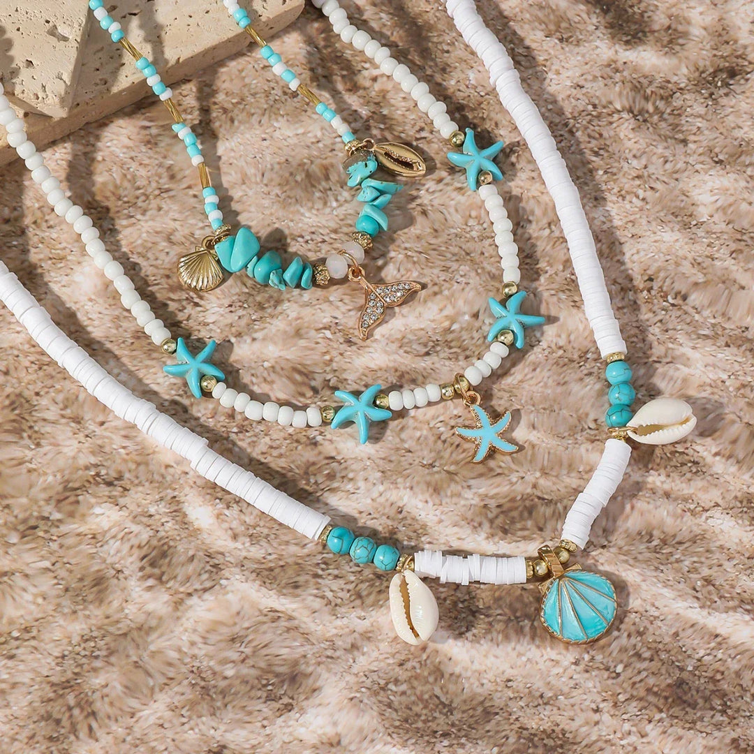 Bohemian Ocean Shell Layered Necklace
