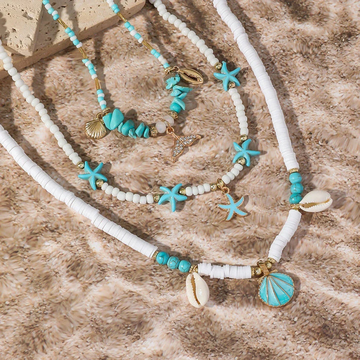 Bohemian Ocean Shell Layered Necklace