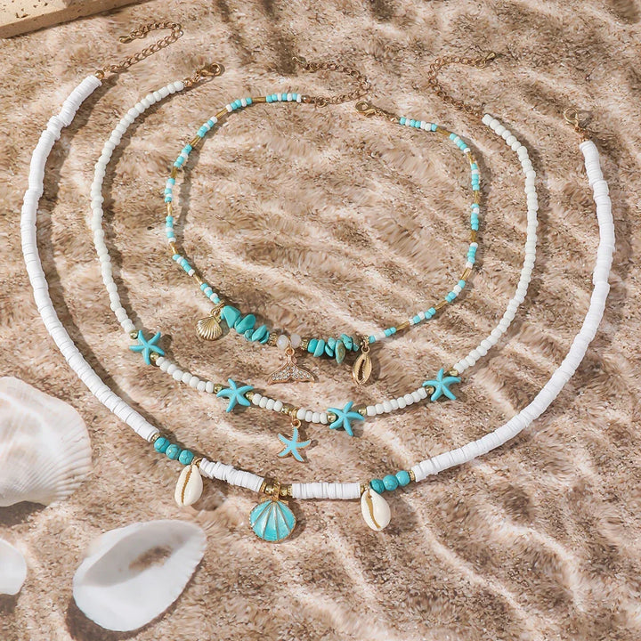 Bohemian Ocean Shell Layered Necklace