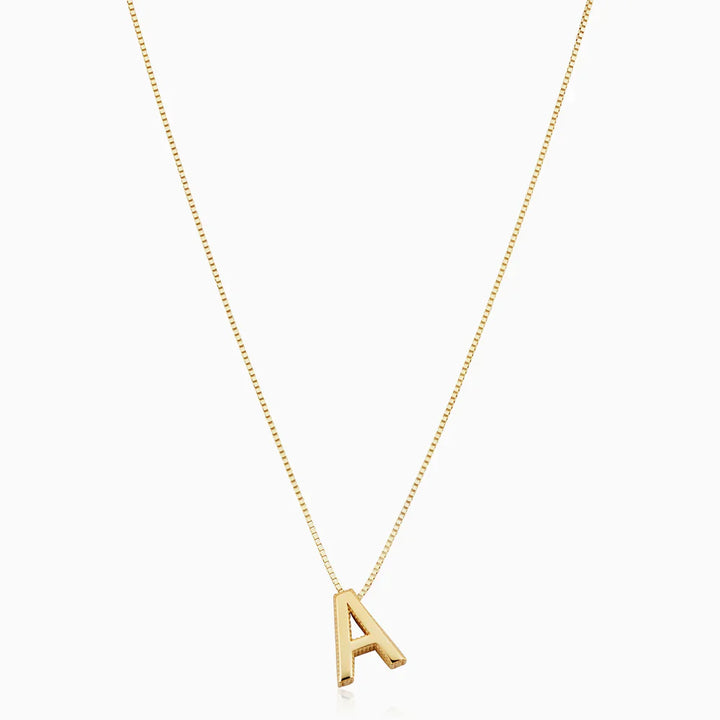 Love letter initial necklace | Gold