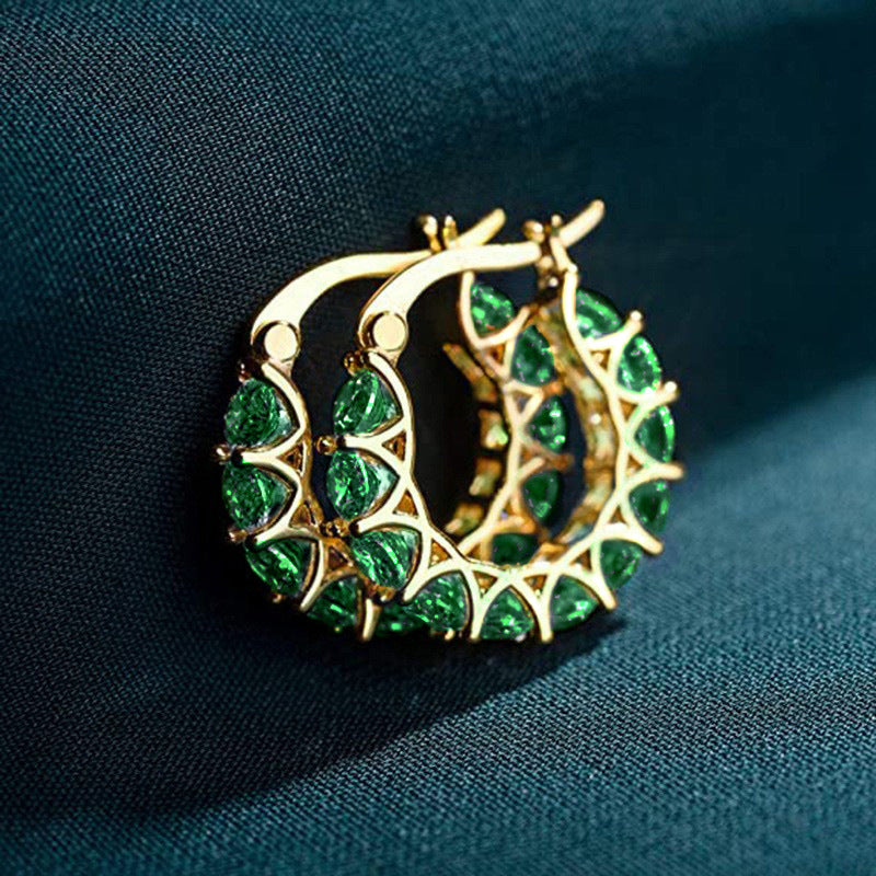 Elena Marlowe Hoop Earrings | White Gold