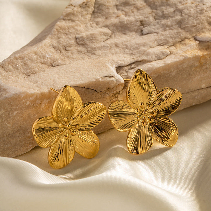 Alice Flower Gold Earrings