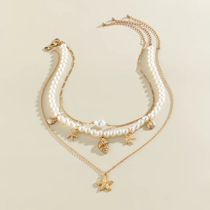 Starfish Dreams Pearl Choker Necklace