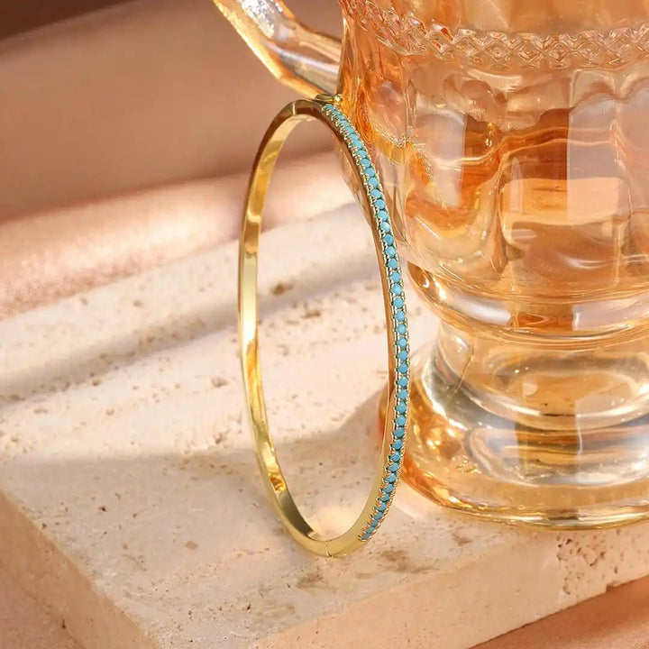 Golden Turquoise Stone Bracelet