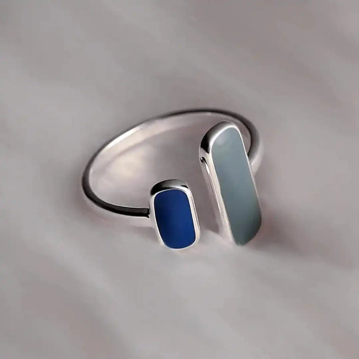Bohemian Blue Gemstone Adjustable Ring