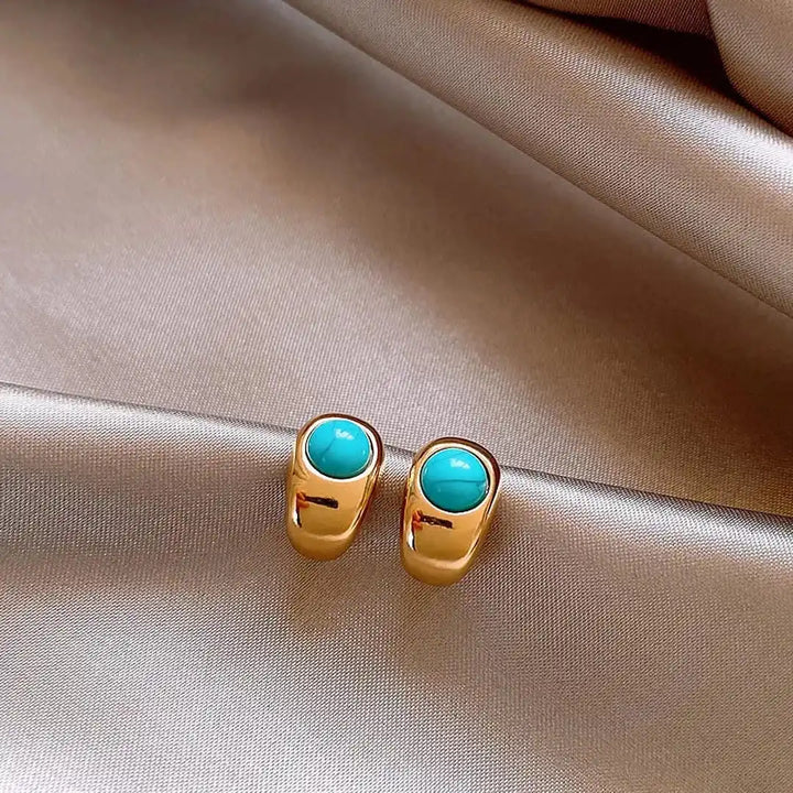 Timeless Copper Turquoise Earrings