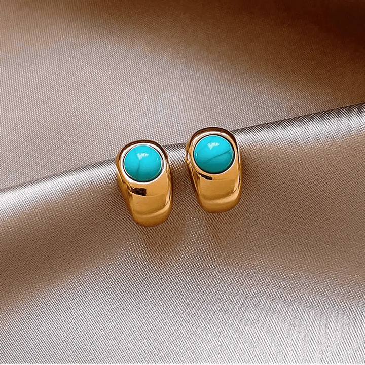 Timeless Copper Turquoise Earrings