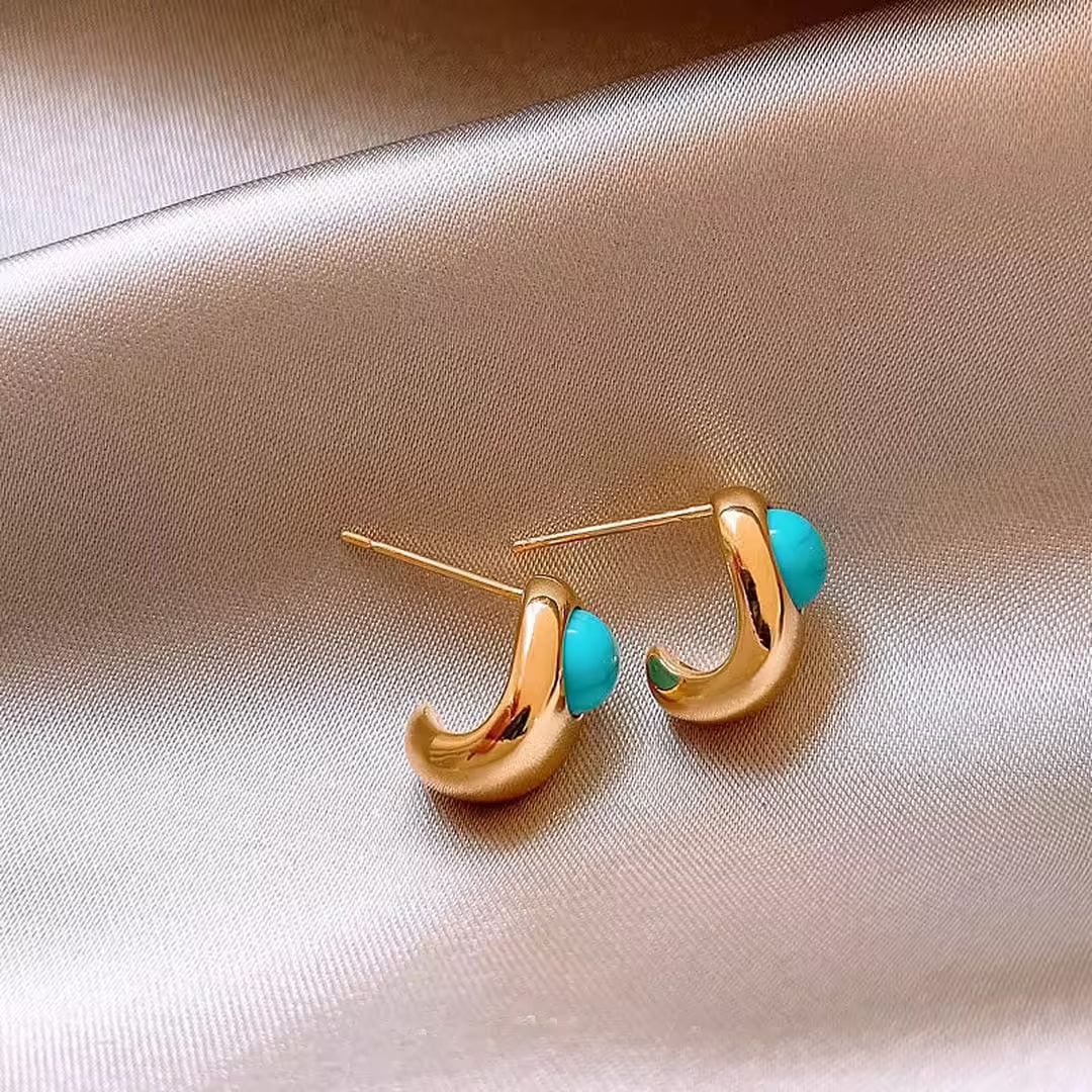 Timeless Copper Turquoise Earrings