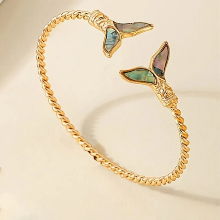 DOLPHIN TAIL COLOURFUL GOLDEN BRACELET