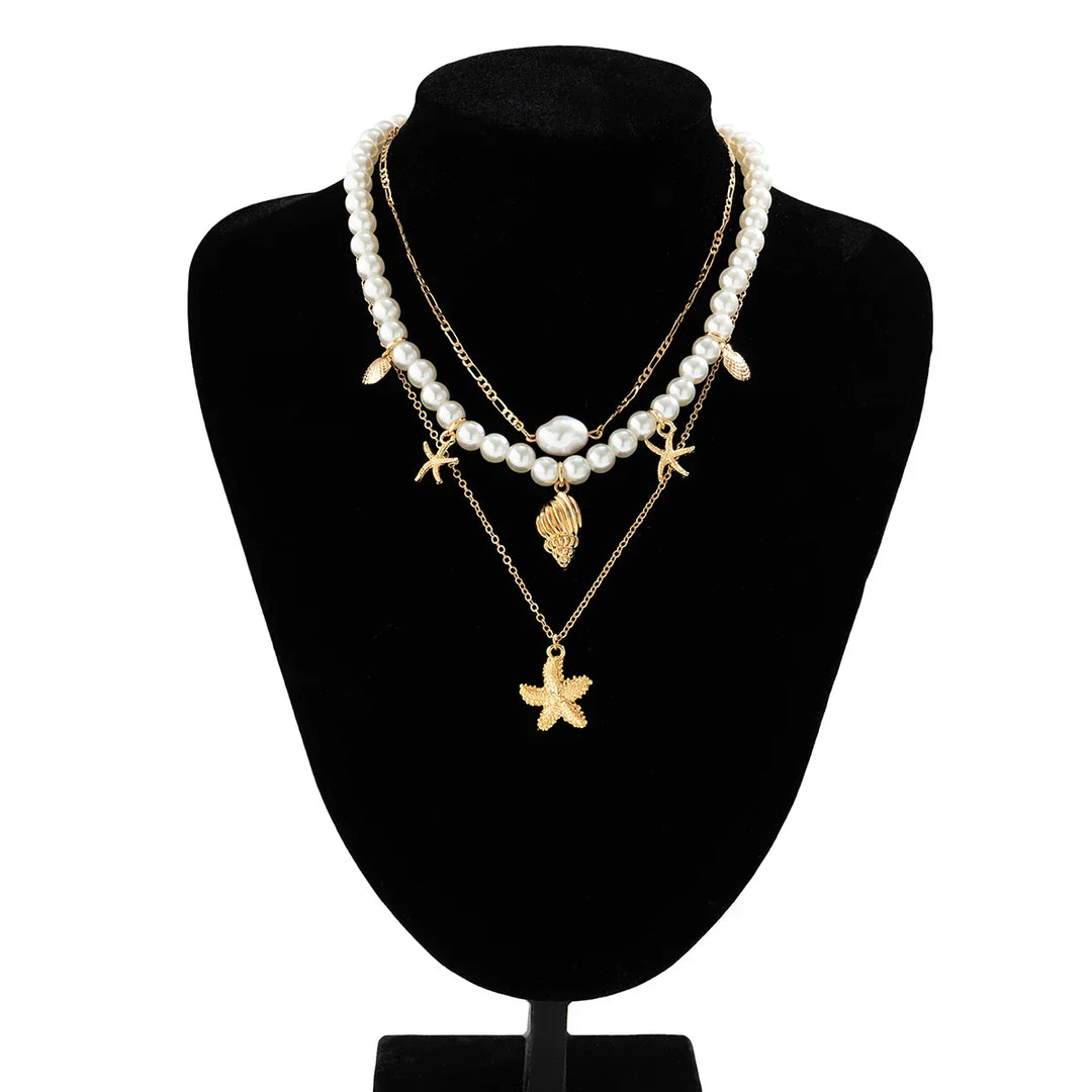 Starfish Dreams Pearl Choker Necklace