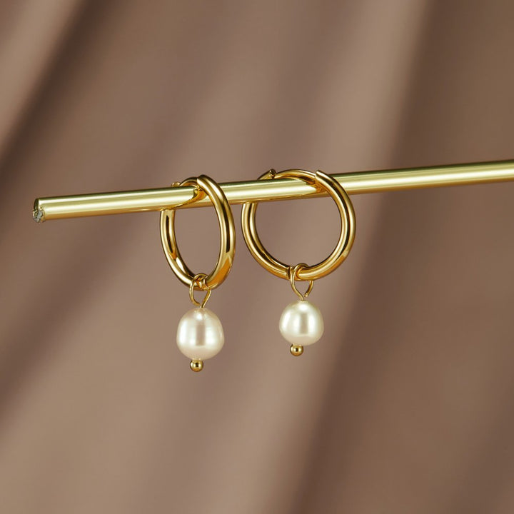 The Classic Pearl Hoop Earrings