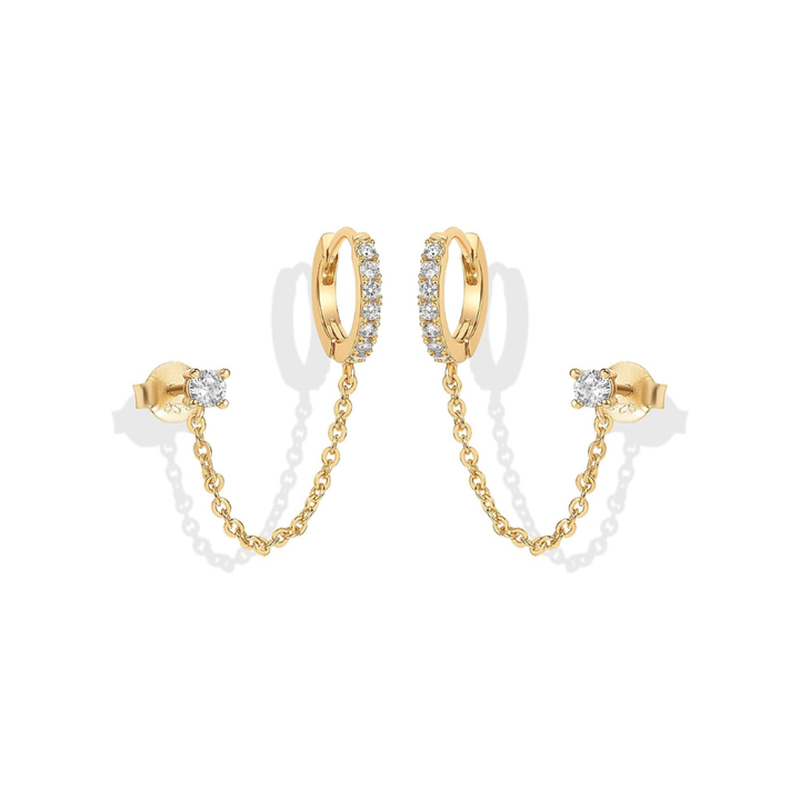 Adella Chain Earrings | Gold