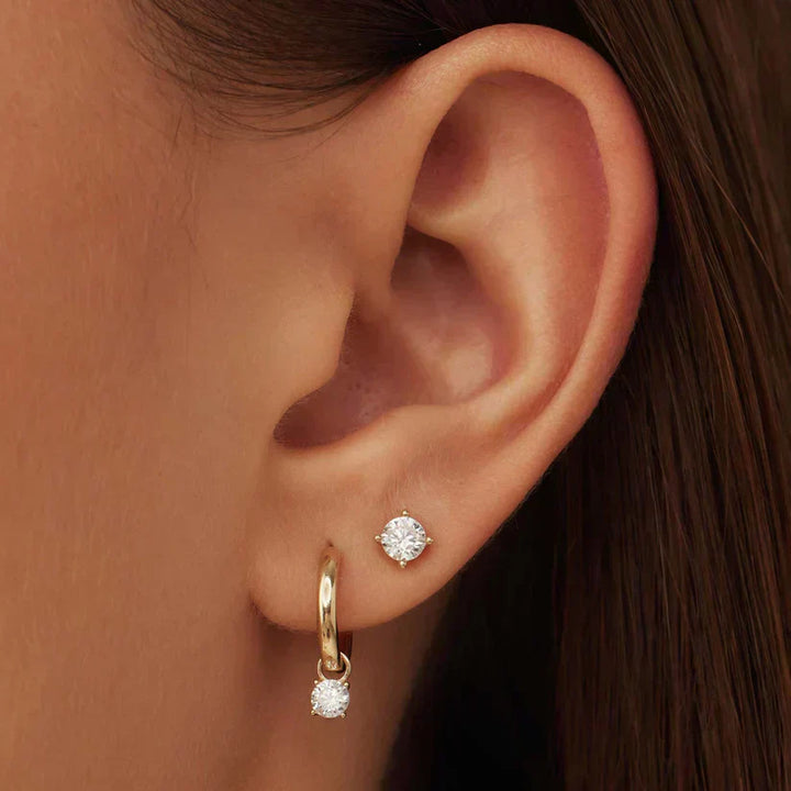 Tears™ | Gold Stone Stud Earrings