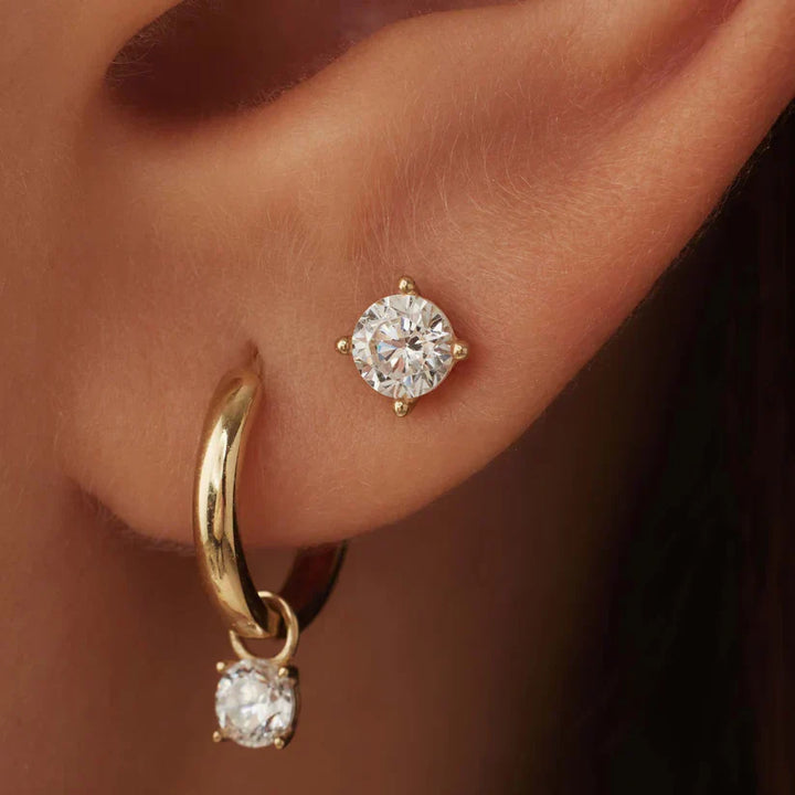 Tears™ | Gold Stone Stud Earrings