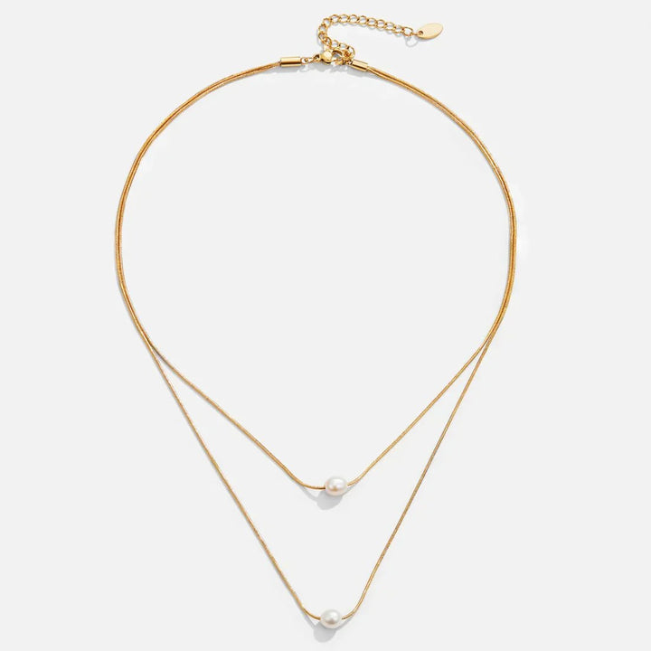 Sophisticated Layered Pearl Necklace