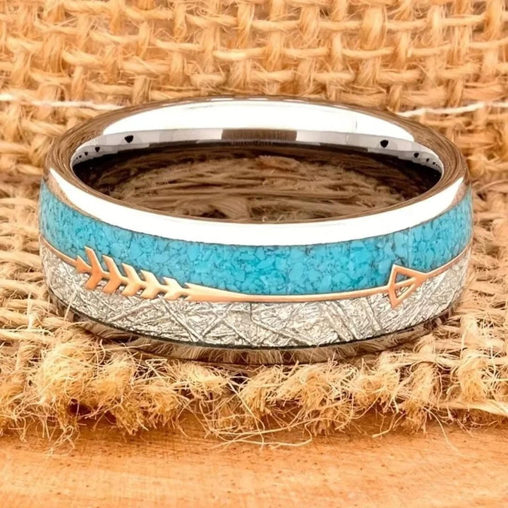 Antique Enamel Silver Ring